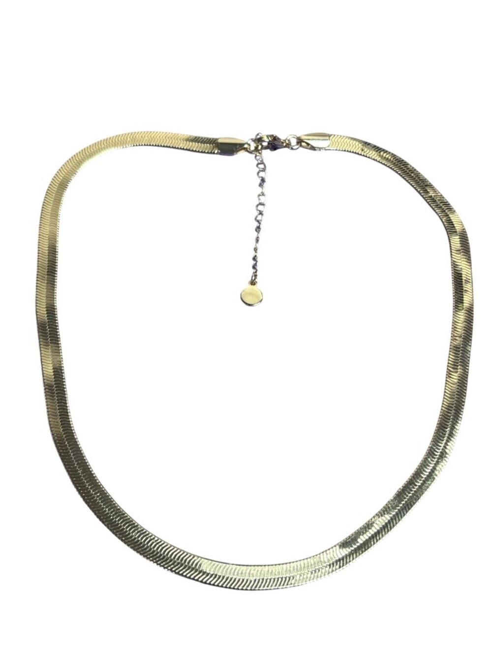Goldtone Flat Chain Necklace 14 - 16 inches Long